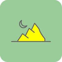 Mountain Filled Yellow Icon vector