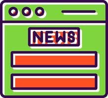 News Feed filled Design Icon vector