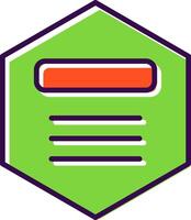Hexagon filled Design Icon vector
