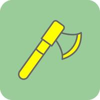 Axe Filled Yellow Icon vector