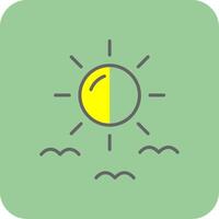 Sun Filled Yellow Icon vector