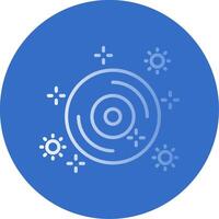 Vinyl Record Flat Bubble Icon vector