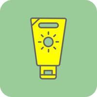 Sun Protection Filled Yellow Icon vector