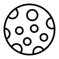 Full Moon Line Icon Design vector