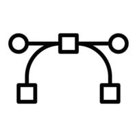 Anchor Point Line Icon Design vector