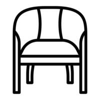silla línea icono diseño vector