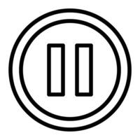 Pause Line Icon Design vector