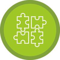 Jigsaw Line Multi Circle Icon vector
