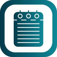 Checklist Glyph Gradient Corner Icon vector