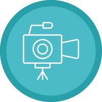 Camera Line Multi Circle Icon vector