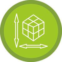 Rubik Line Multi Circle Icon vector