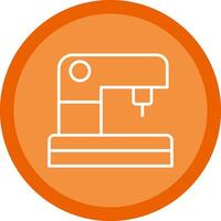 Sewing Machine Line Multi Circle Icon vector