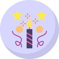 Candle Flat Bubble Icon vector