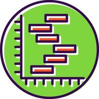 Gnatt Chart filled Design Icon vector