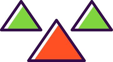 Triangles filled Design Icon vector