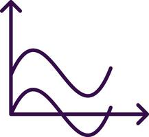 Wave Chart filled Design Icon vector