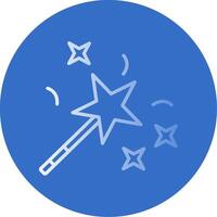 Magic Wand Flat Bubble Icon vector