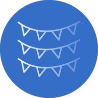 Bunting Flat Bubble Icon vector