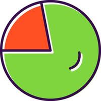 Circular Chart filled Design Icon vector