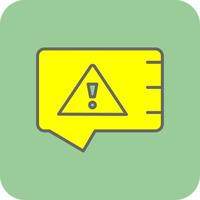 Alert Filled Yellow Icon vector