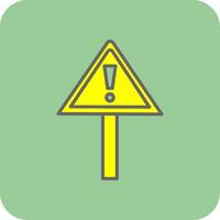 Alert Filled Yellow Icon vector