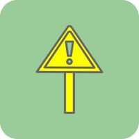 Alert Filled Yellow Icon vector