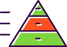 Pyramid Chart filled Design Icon vector