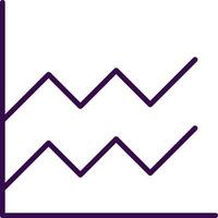 Area Graph filled Design Icon vector