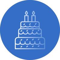 Cake Flat Bubble Icon vector