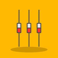 Box Plot Filled Shadow Icon vector