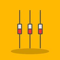 Box Plot Filled Shadow Icon vector