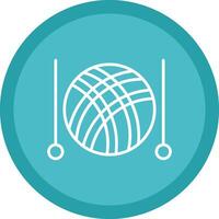 Knitting Line Multi Circle Icon vector