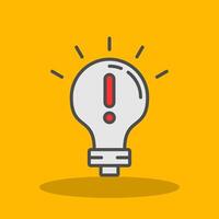 idea Filled Shadow Icon vector