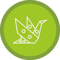 Origami Line Multi Circle Icon vector