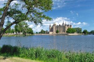 Schwerin Castle on Island in Lake Schweriner See,Mecklenburg-Vorpommern,Germany photo