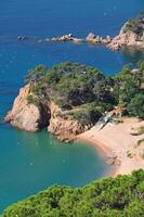 costero paisaje a costa brava,mediterráneo Mar, Cataluña, España foto