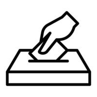 votación línea icono diseño vector