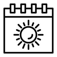 Summer Line Icon Design vector