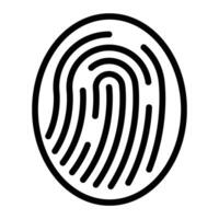 Fingerprint Line Icon Design vector