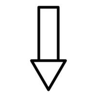 Down Arrow Line Icon Design vector