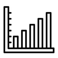 diseño de icono de línea de gráfico de barras vector