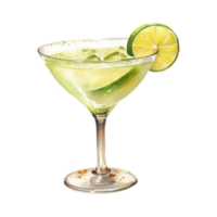 Painting of a Margarita Cocktail png