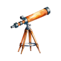 astronomico telescopio impostato su su tripode png