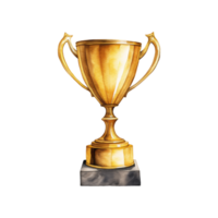 Classic Gold Trophy with Two Handles png