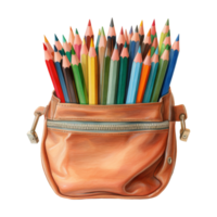 Colored Pencils Set in Colorful Cases png