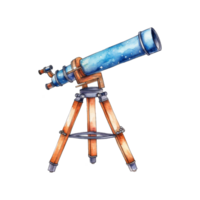 astronomico telescopio impostato su su tripode png