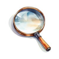 Magnifying Glass with Polished Lens for Detailed Examination png
