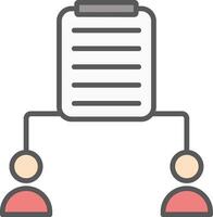 Clipboard Line Filled Light Icon vector