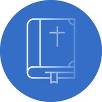 Bible Flat Bubble Icon vector