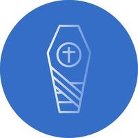 Coffin Flat Bubble Icon vector